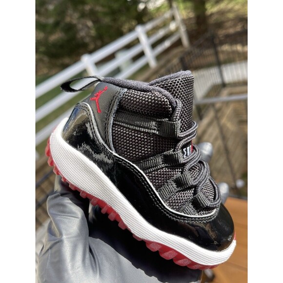 Air Jordan 11 Retro TD ‘Bred’ Baby Toddler 378040-061 - SZ 5C ‘VNDS’ - Picture 8 of 11